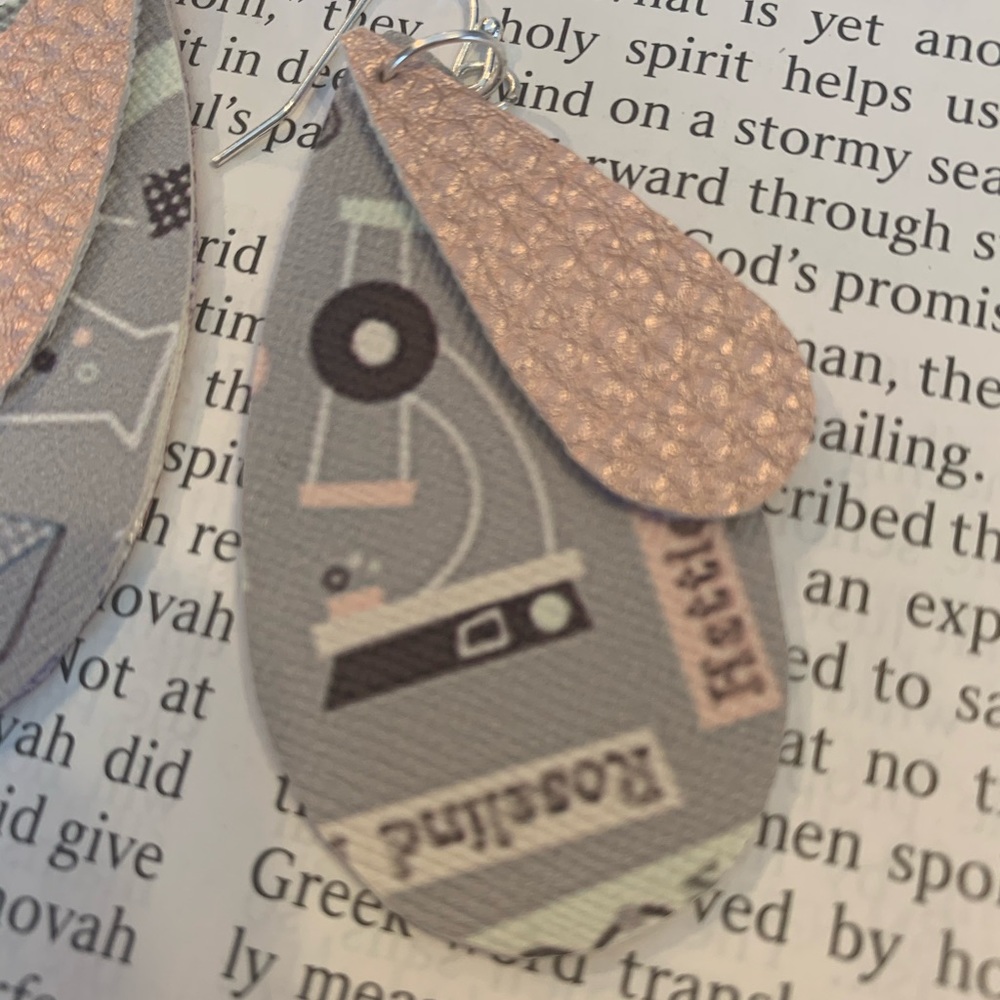 Reversible PU leather Earrings